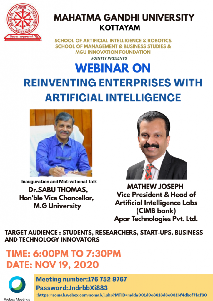 Webinar On AI - School Of Artificial Intelligence And Robotics (SAIR ...